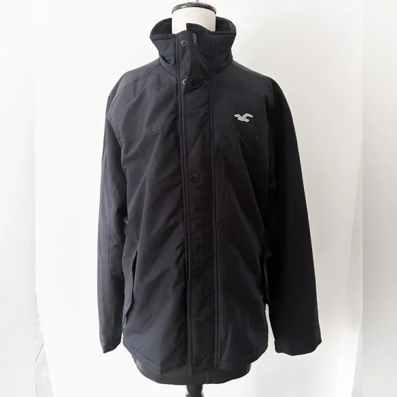 NWT Hollister Men’s All Weather Jacket with zipper, Size XL - Navy Blue - Picture 1 of 9